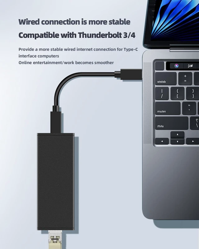 Alt view image 11 of 14 - USB C to 10Gbps Fiber Network Adaptor, Type-C to SFP+ 10Gigabit Ethernet Adapter, Thunderbolt 3/4 with Intel JHL7440 & 82599EN, Built-in Cooling Fan, for MacBook, Laptop Converter