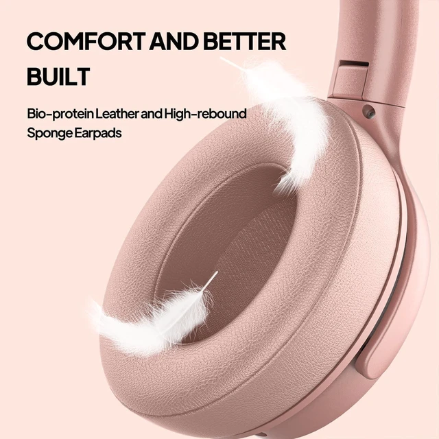 Alt view image 10 of 10 - ADOOPE Wired Over-Ear Headphones with USB C Connector, Hi-Fi Stereo Sound, Noise-Isolating Ear Cups, Comfortable Fit for USB C Devices (with Bag, Gold)