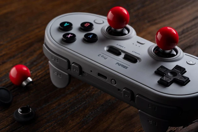 Alt view image 14 of 14 - 8BitDo Pro 3 Bluetooth Controller for Switch/Switch 2 TMR Joysticks, Swappable ABXY Buttons, Pro Back Buttons, Charging Dock, Hall Effect Triggers, for Windows, Apple, SteamOS, Android - G Classic