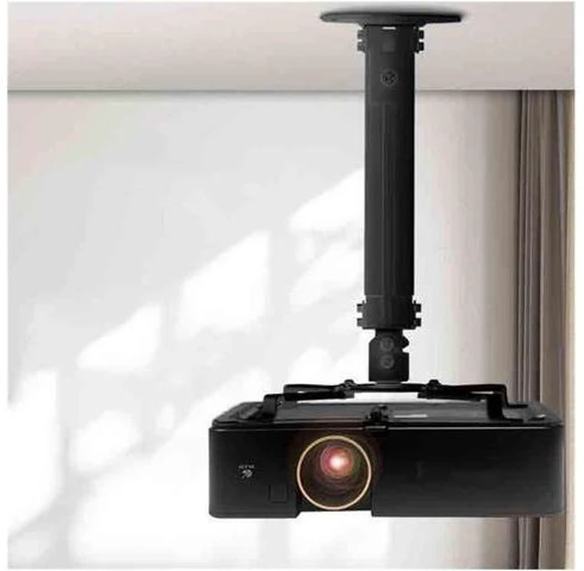 Alt view image 12 of 12 - Projector Bracket Projector Hanger Telescopic Shelf Ceiling Mount Projector Hanging Bracket for Ceiling Hangers Portable Projector Stand(White)