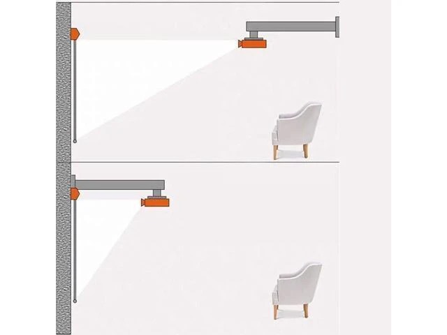 Alt view image 11 of 12 - Projector Stand Projector Mounting Bracket Projector Mount Wall Projector Ceiling Mount Projector Stand Extendable Video Projector Wall Mount Bracket with Adjustable Height Projector Mounts Office