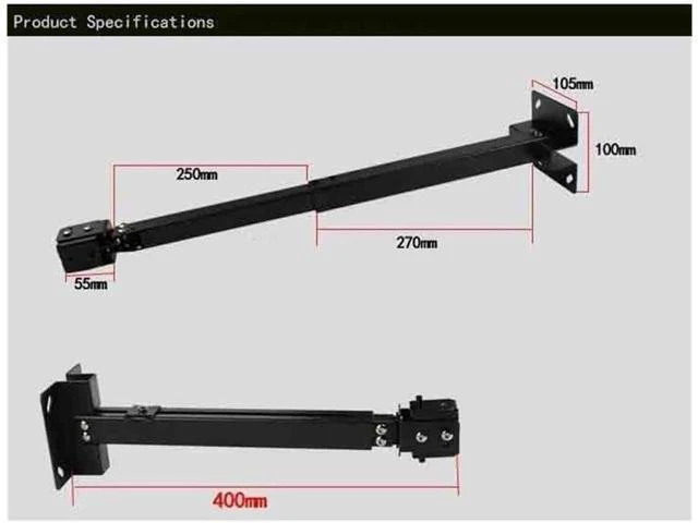 Alt view image 8 of 12 - Portable Projector Stand Black Color Projector Ceiling Mount Adjustable 43 to 65cm Roof Bracket for DLP LCD LED Wall Hanger Adjustable Projector Mount