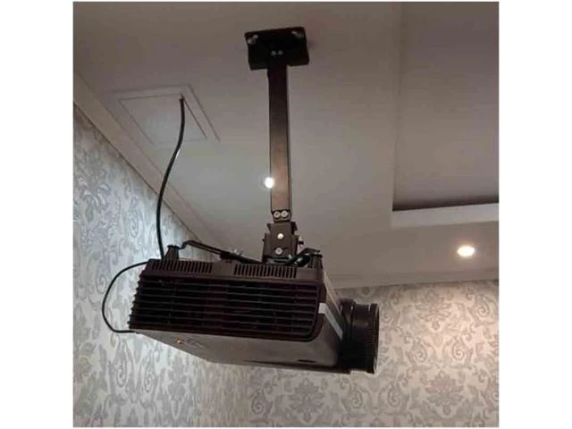 Alt view image 11 of 12 - Portable Projector Stand Black Color Projector Ceiling Mount Adjustable 43 to 65cm Roof Bracket for DLP LCD LED Wall Hanger Adjustable Projector Mount