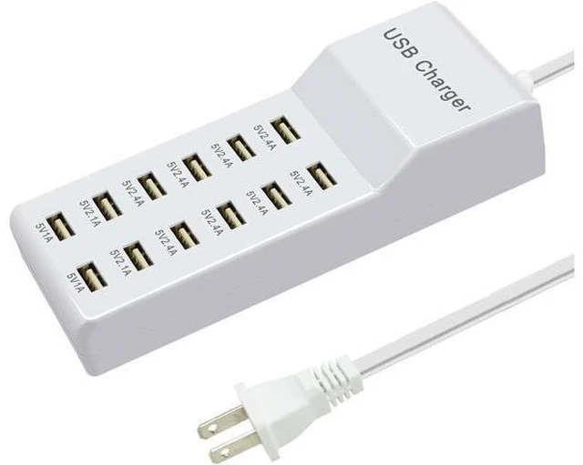 Alt view image 8 of 14 - USB Charging Station with 12 Port Power Strip Fast Charging hub for Multiple Devices Compatible with Cell Phones Tablets Laptops (12 USB Ports)