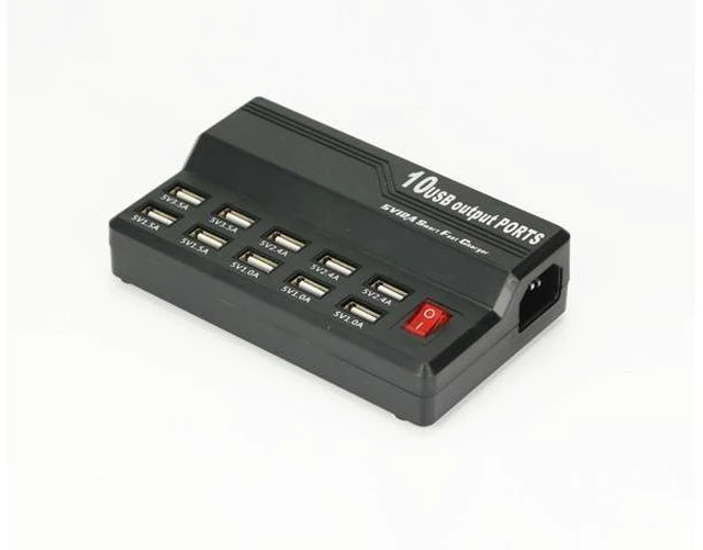 Alt view image 6 of 10 - 10 Ports USB Wall Charger 5V 12A 3.5A 2.5A 1.5A Multi Ports USB Charger Charging Hub Station Rapid Fast Charging Automatic Smart Adjust Currency for iPad Air Mini iPhone 6 Plus Samsung Galaxy