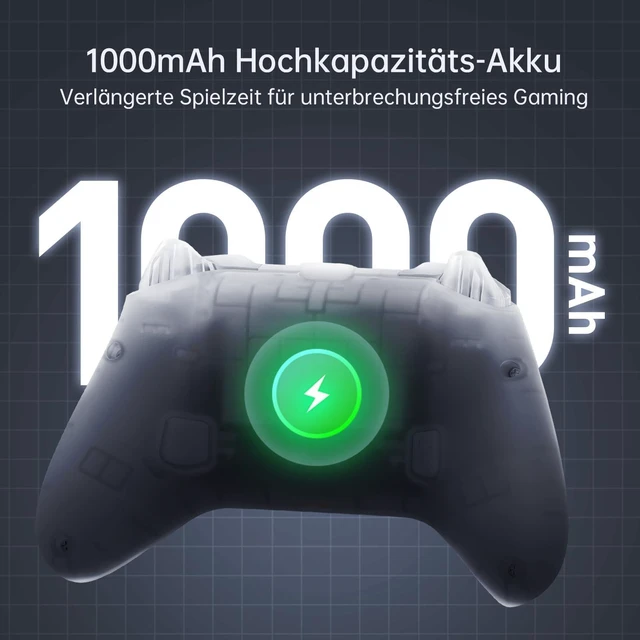 Alt view image 13 of 14 - JAYSUING G3V2 Bluetooth Controller for Pc/Switch/Ios/Android, Hall Effect Joysticks, RGB Lighting Gaming Controller,2 Programmable Buttons,1000mah Battery With Charging Station, White