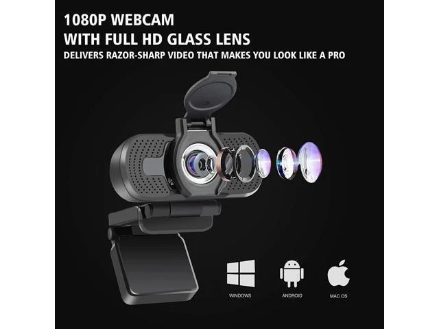 Alt view image 10 of 12 - LarmTek 1080p Full Hd Webcam,Computer Laptop Pc Mac Desktop Camera for Conference and Video Call,Pro Stream Webcam with Plug and Play Video Calling,Built-in Mic, as Valentines Day Gifts for him her