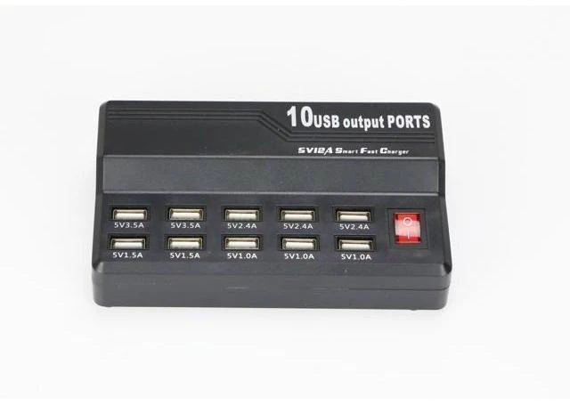 Alt view image 9 of 10 - 10 Ports USB Wall Charger 5V 12A 3.5A 2.5A 1.5A Multi Ports USB Charger Charging Hub Station Rapid Fast Charging Automatic Smart Adjust Currency for iPad Air Mini iPhone 6 Plus Samsung Galaxy