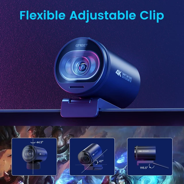 Alt view image 13 of 14 - S600 4K Webcam for Streaming - Sony 1/2.5'' Sensor, PDAF Autofocus, 1080P@60FPS, 2 Noise Reduction Mics, Built-in Privacy Cover, 73° FOV, Streaming Camera for Live Commerce/Gaming/Beauty