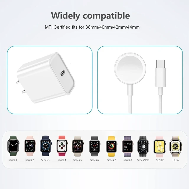 Alt view image 9 of 14 - Fast Charger for Watch Charger USB C i-Watch Charger Plug with Long 6.6FT iWatch Portable Wireless Fast Charging Cable Cord Compatible with Series Ultra/SE 11 10/9/8/7/SE/6/5/4/3/2/1 2Pack