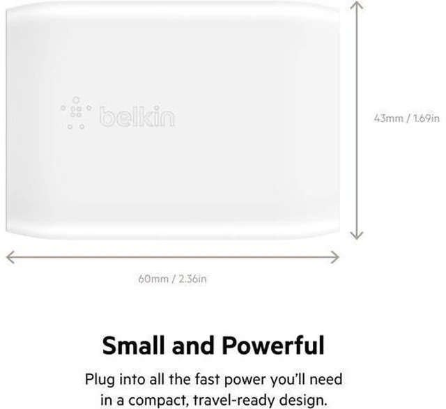 Alt view image 14 of 14 - USB C Charger Block 30W Fast Charging - iPhone 17 Air Pro Pro Max Galaxy S25 iPad AirPods Watch Nintendo Switch 2 & More - White
