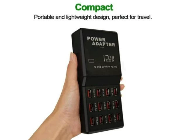 Alt view image 14 of 14 - Physowell Multi Ports 60WUSB Hub Charger Station 12 Ports Charging Smart Wall Charger Fast Charging Station for USB Device