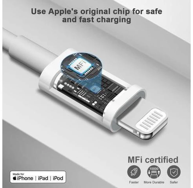 Alt view image 9 of 14 - iPhone Fast Charger 3+3Pack 20W USB C Wall Charger with 6FT Fast Charging Cable Compatible with iPhone 14/13/12/11/Pro/Pro Max
