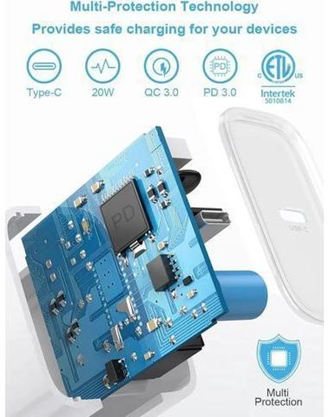 Alt view image 10 of 14 - iPhone Fast Charger 3+3Pack 20W USB C Wall Charger with 6FT Fast Charging Cable Compatible with iPhone 14/13/12/11/Pro/Pro Max