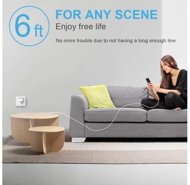 Alt view image 14 of 14 - iPhone Fast Charger 3+3Pack 20W USB C Wall Charger with 6FT Fast Charging Cable Compatible with iPhone 14/13/12/11/Pro/Pro Max
