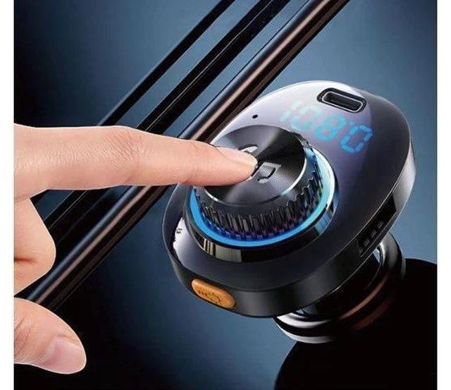 Alt view image 9 of 12 - New Trend 3 in 1 USB Car Charger QC 30. PD Fast Car Charger Support BT Call Mp3 Player Car Charger