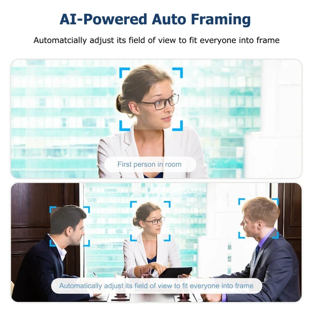 Alt view image 9 of 10 - Conference Room Camera, All-in-One 4K Webcam with Microphone and Speaker, AI Tracking and Auto Framing, Wide Angle of View, Plug and Play USB Webcam for PC, Mac, Meetings, Teams, Zoom & Webex