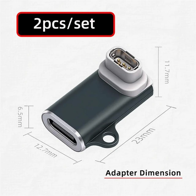 Alt view image 11 of 14 - 2pcs/lot Connector Smart Watch Charging Adapter USB Type-C to 3-Pin Compatible with COROS Pace Pro