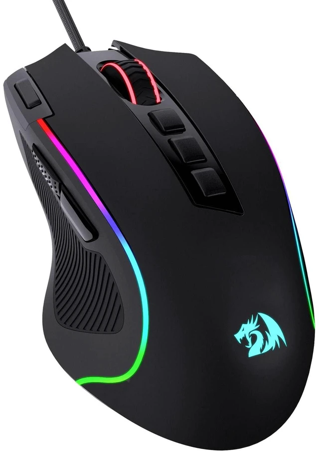 Alt view image 8 of 14 - M612 Predator RGB Gaming Mouse, 8000 DPI Wired Optical Mouse with 11 Programmable Buttons & 5 Backlit Modes, Software Supports DIY Keybinds Rapid Fire Button