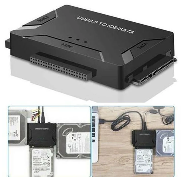 Alt view image 8 of 14 - USB 3.0 to Hard Drive Converter Cable USB 3.0 to IDE SATA Adapter 2.5" 3.5" SATA IDE SSD Hard Drive Disks Support 6TB USB 3.0 to IDE & SATA Converter External Hard Drive Adapter Kit 2.5"/3.5" Cable