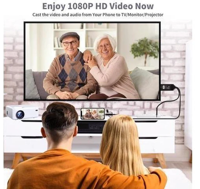 Alt view image 12 of 14 - HDMI Cable to TV Adapter 2k 60Hz 1080P Phone to TV HDTV AV Adapter for Android Phone Type C 3-in-1 Design Multi-Function Plug & Play HDMI Cable Compatible with TV/PS5/HDTV/Blu-ray