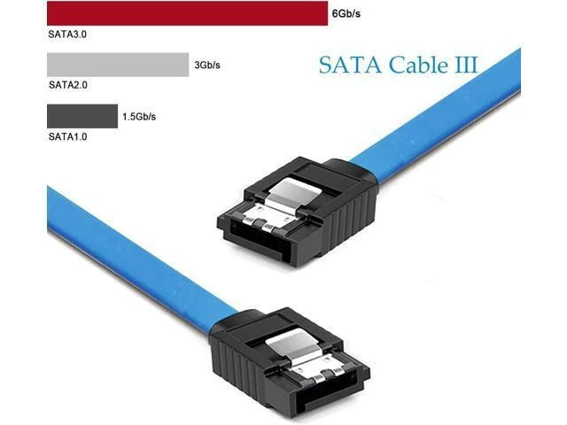 Alt view image 9 of 14 - 12-Pack SATA III Data CableSATA iii 6.0 Gbps Cable Straight Blue with Locking Latch 16 Inches SATA Cable Pack for HDDSSDCD and DVD Drives