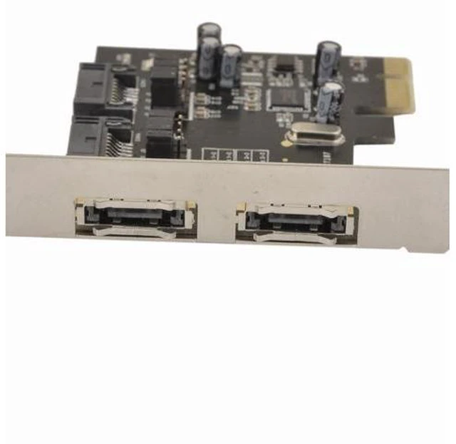 Alt view image 8 of 10 - New 2 Port eSATA e-SATA 3.0 and 2 Port SATA 3.0 Serial ATA to PCI-E PCI Express Card Adapter Converter 6.0Gbps ASM1061 Chipset