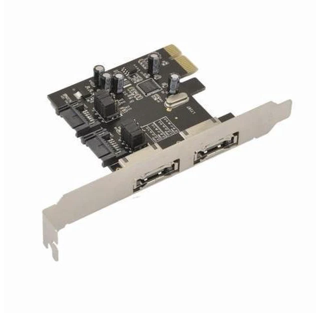 Alt view image 10 of 10 - New 2 Port eSATA e-SATA 3.0 and 2 Port SATA 3.0 Serial ATA to PCI-E PCI Express Card Adapter Converter 6.0Gbps ASM1061 Chipset