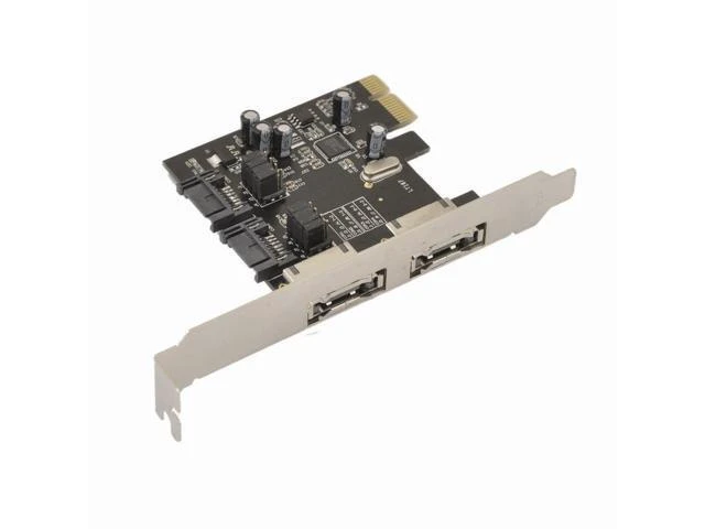 Alt view image 8 of 10 - New 2 Port eSATA e-SATA 3.0 and 2 Port SATA 3.0 Serial ATA to PCI-E PCI Express Card Adapter Converter 6.0Gbps ASM1061 Chipset