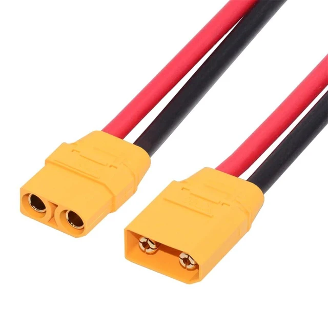 Alt view image 8 of 14 - Male to Female 10AWG Extension Cable Connector for RC Battery Portable Power Station Solar Panel