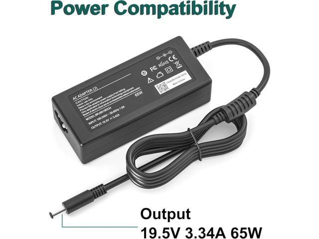Alt view image 9 of 12 - 65W AC Charger for Inspiron 15-7000 15-5000 15-3000 17-7000 17-5000 17-3000 13-7000 11-3000 2 in 1 Series 3558 3181 5100 5535 5555 5558 5559 5567 XPS 9350 9360 la65ns2-01 Charger Laptop Power