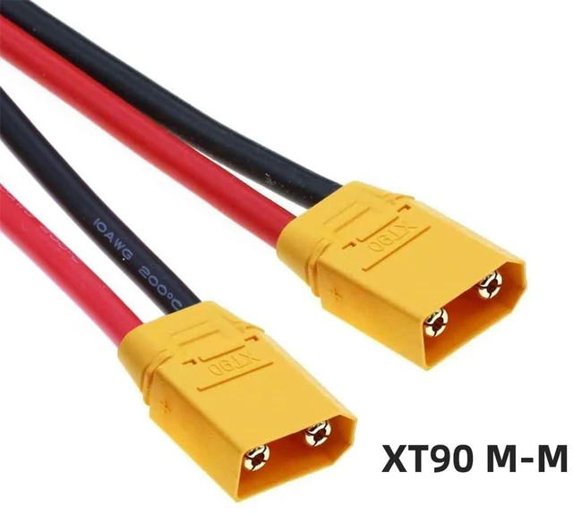 Alt view image 9 of 14 - Male to Male 10AWG Extension Cable Connector for RC Battery Portable Power Station Solar Panel