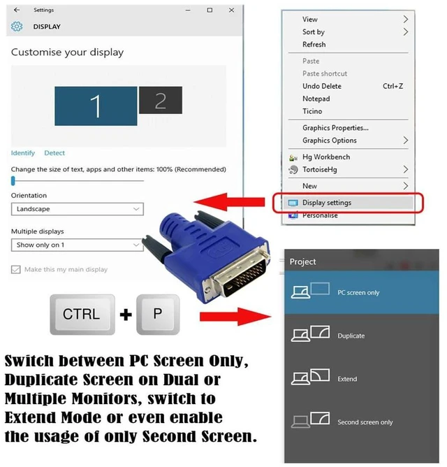 Alt view image 9 of 14 - Display Adapter DVI DDC EDID Dummy Plug Headless Ghost Display Emulator 2560x1600p@60Hz