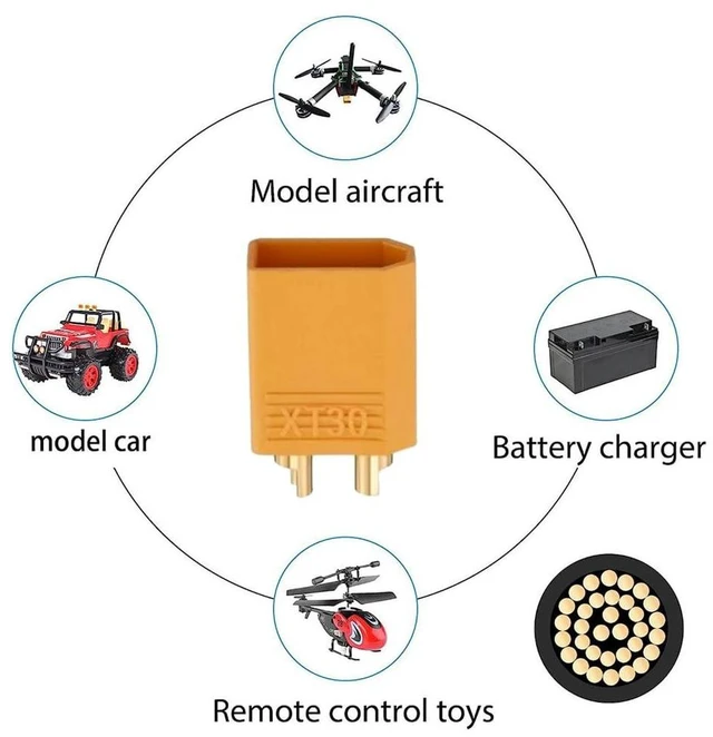 Alt view image 12 of 14 - Male to Male 18AWG Extension Cable Connector for RC Battery Portable Power Station Solar Panel