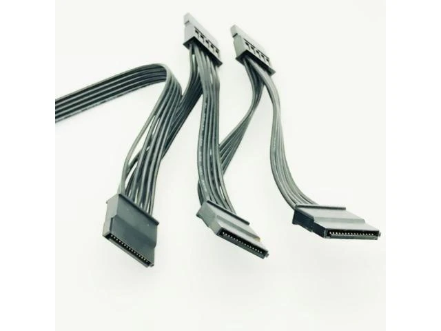Alt view image 5 of 6 - 10PCS SATA Power Cable for HDD 15Pin SATA male to 5-ports SATA female SATA Computer Hard Drive Cable HDD Cage Caddy Power Cable