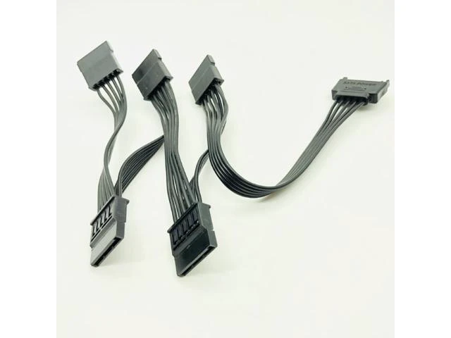 Alt view image 6 of 6 - 10PCS SATA Power Cable for HDD 15Pin SATA male to 5-ports SATA female SATA Computer Hard Drive Cable HDD Cage Caddy Power Cable