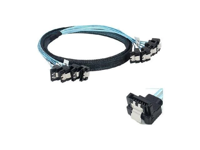 Alt view image 8 of 12 - 4/6 pcs/set Sata To Sata Cable 6 Ports/Set Date Cable Sata 7 Pin To Sata 7 Pin Sas Cable 6Gbps HDD Splitter Cable For Server(4 to 4 straight) (1)