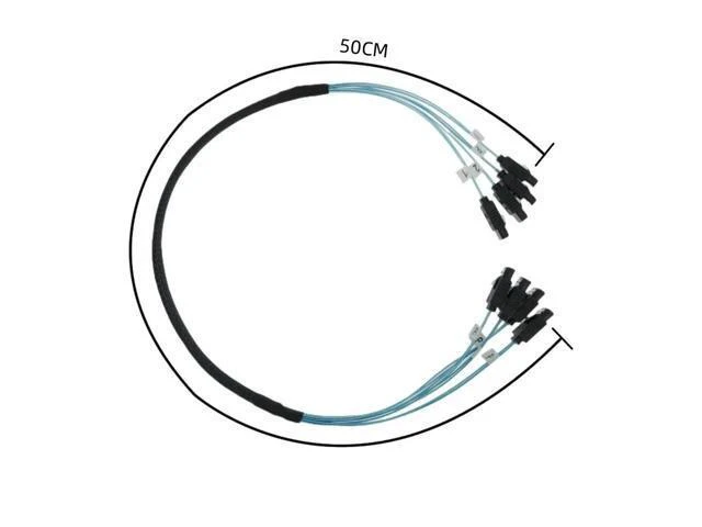 Alt view image 11 of 12 - 4/6 pcs/set Sata To Sata Cable 6 Ports/Set Date Cable Sata 7 Pin To Sata 7 Pin Sas Cable 6Gbps HDD Splitter Cable For Server(4 to 4 straight) (1)