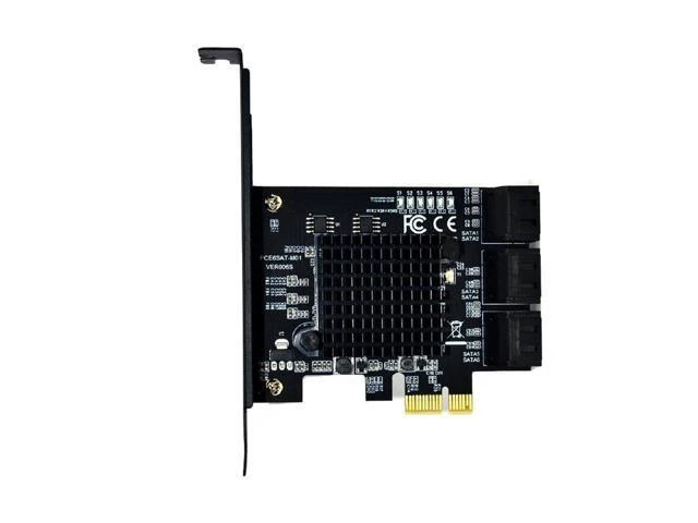 Alt view image 8 of 14 - PCIE to SATA Card Expansion Adapter 6 Port SATA III 6G for SSD HDD IPFS Mining