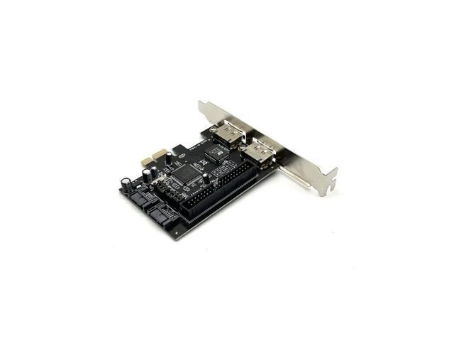 Alt view image 9 of 12 - Weastlinks 2 Port SATA IDE PCI-e Adapter Card PCIE to SATA IDE eSATA x2 Combo Adapter Converter RAID Controller Card Chip JMB363