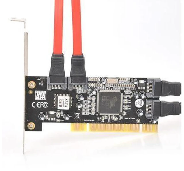 Alt view image 4 of 6 - 1pcs 4 Port SATA PCI CONTROLLER RAID CARD 4 SATA SERIAL ATA PCI CONTROLLER RAID I/O CARD PC+Cable