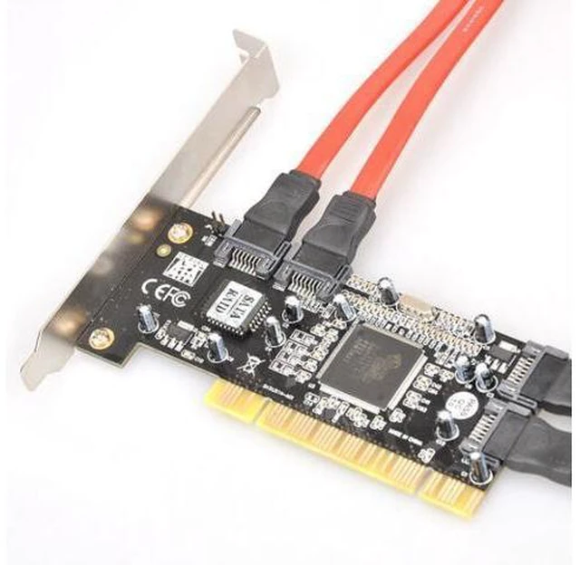 Alt view image 6 of 6 - 1pcs 4 Port SATA PCI CONTROLLER RAID CARD 4 SATA SERIAL ATA PCI CONTROLLER RAID I/O CARD PC+Cable