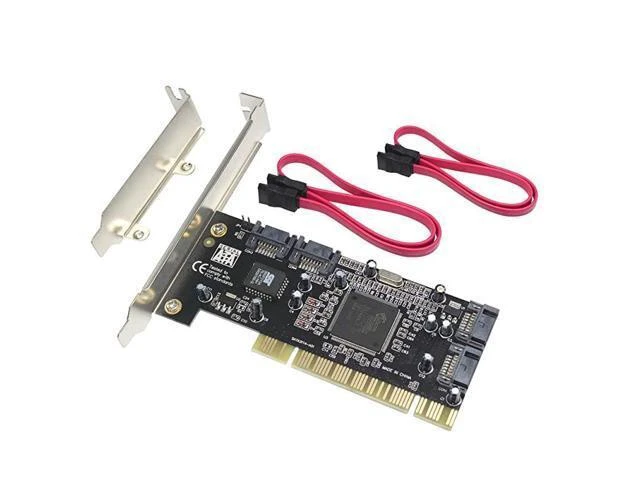 Alt view image 6 of 10 - 4 Ports PCI SATA Raid Controller Internal Expansion Card with 2 Sata Cables PCI to SATA Adapter Converter for Desktop PC Support HDD SSD