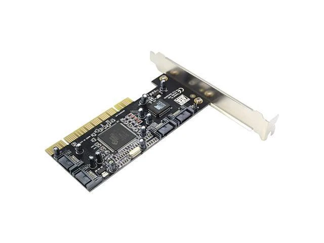 Alt view image 9 of 10 - 4 Ports PCI SATA Raid Controller Internal Expansion Card with 2 Sata Cables PCI to SATA Adapter Converter for Desktop PC Support HDD SSD