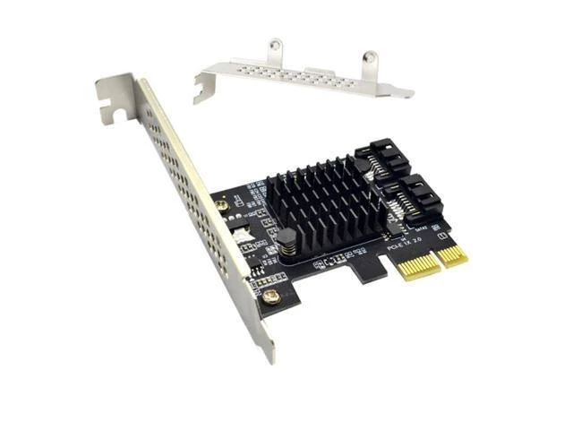 Alt view image 7 of 12 - PCIE to SATA Expansion Card ASM1061 Chip PCI Express X1 to 2 Port SATA 3.0 6Gb Adapter Controller PCI-E SATA Card