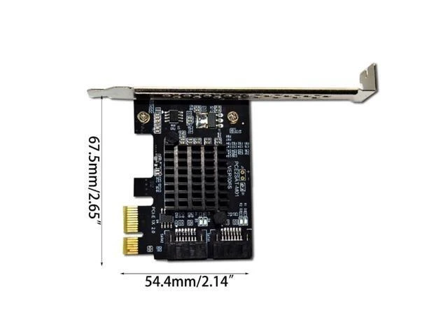 Alt view image 12 of 12 - PCIE to SATA Expansion Card ASM1061 Chip PCI Express X1 to 2 Port SATA 3.0 6Gb Adapter Controller PCI-E SATA Card