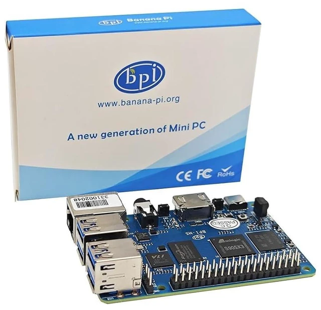 Alt view image 2 of 2 - BPI-M5 Amlogic S905X3 Single Board Computer with 4GB RAM and 16G eMMC for AIOT Support Android Debian Raspbian Armbian