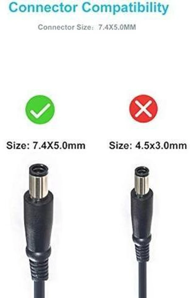 Alt view image 10 of 12 - AC Charger Fit for Dell Inspiron M431R 5435 M531R 5535 M731R 5735 Laptop Power Supply Adapter Cord