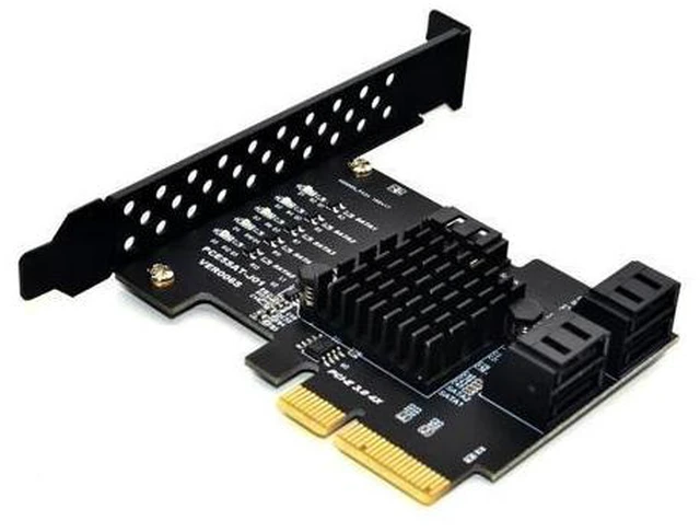Alt view image 8 of 12 - Add on Cards PCI Express/PCI E/PCIE/PCI-E SATA 3 PCIE SATA Card SATA Controller SATA3 6Gbps 5-Ports SATA 3.0 PCI-E X4 GEN3 Cards