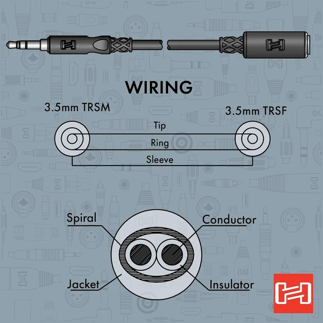 Alt view image 11 of 12 - MHE-125 3.5 mm TRS to 3.5 mm TRS Headphone Extension Cable 5 Feet